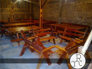 imagen modelos de bancos para exterior de madera