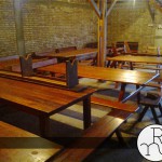 foto bancos y mesas madera para exterior