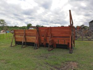 brete economico con yugo para manejo de ganado madera urunday